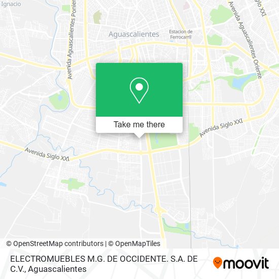 ELECTROMUEBLES M.G. DE OCCIDENTE. S.A. DE C.V. map
