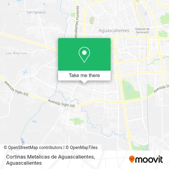 Cortinas Metalicas de Aguascalientes map