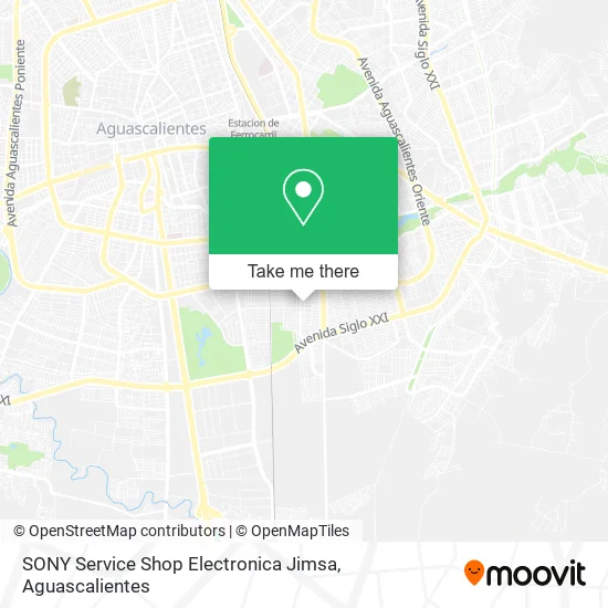 Mapa de SONY Service Shop Electronica Jimsa
