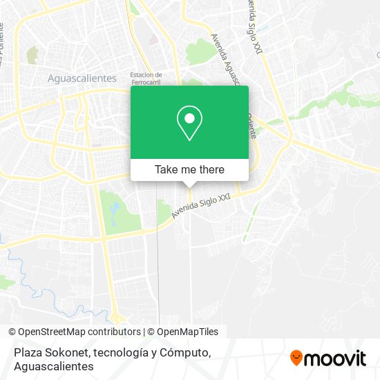 Mapa de Plaza Sokonet, tecnología y Cómputo