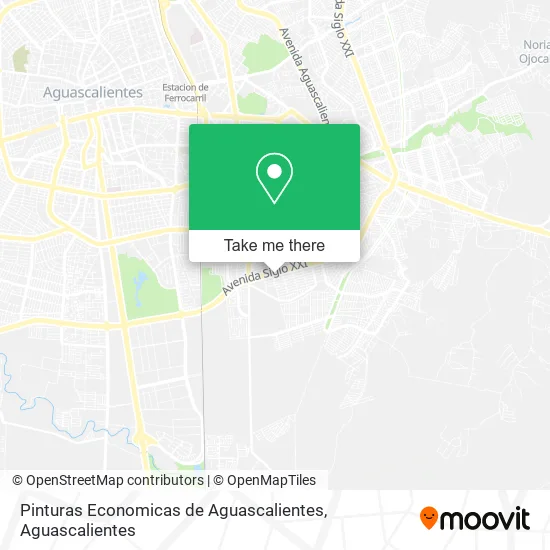 Pinturas Economicas de Aguascalientes map