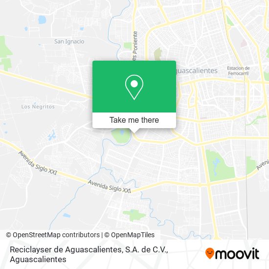 Mapa de Reciclayser de Aguascalientes, S.A. de C.V.