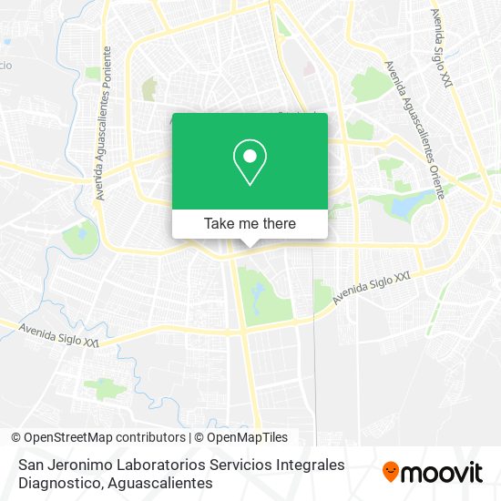 Mapa de San Jeronimo Laboratorios Servicios Integrales Diagnostico