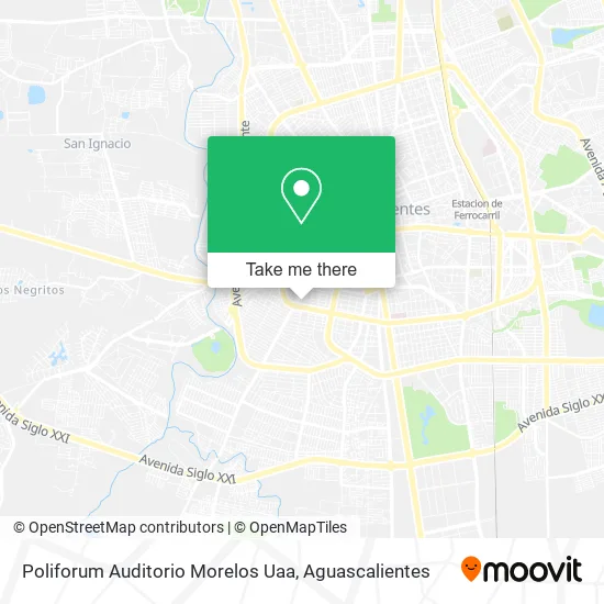 Mapa de Poliforum Auditorio Morelos Uaa