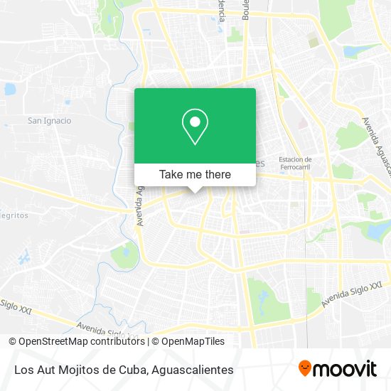 Los Aut Mojitos de Cuba map