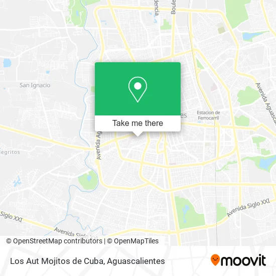 Los Aut Mojitos de Cuba map