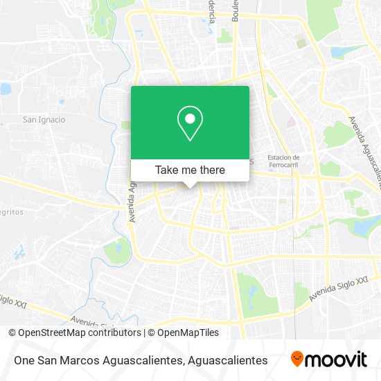 Mapa de One San Marcos Aguascalientes