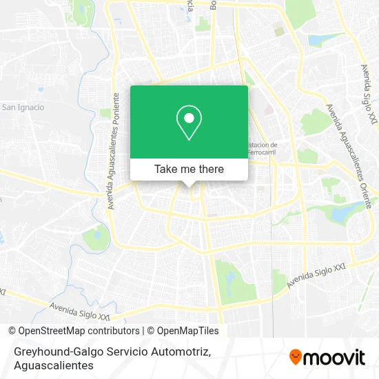 Greyhound-Galgo Servicio Automotriz map