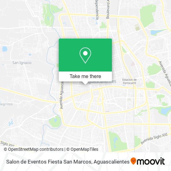 Mapa de Salon de Eventos Fiesta San Marcos