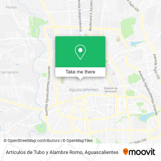 Mapa de Artículos de Tubo y Alambre Romo