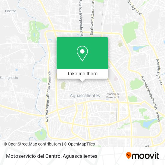 Mapa de Motoservicio del Centro