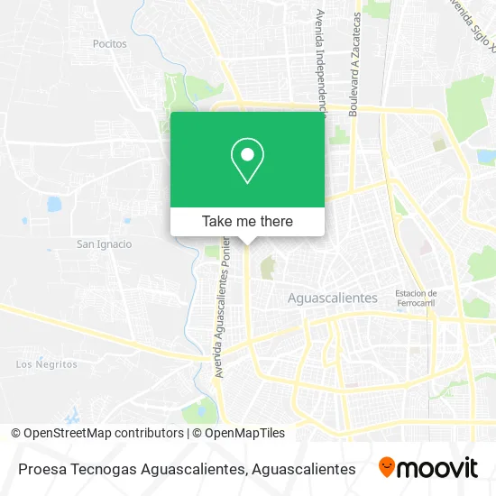 Proesa Tecnogas Aguascalientes map