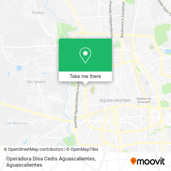 Operadora Disa Cedis Aguascalientes map