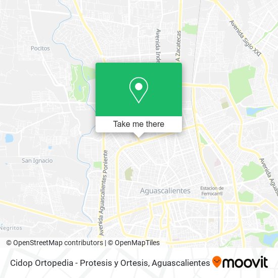 Mapa de Cidop Ortopedia - Protesis y Ortesis