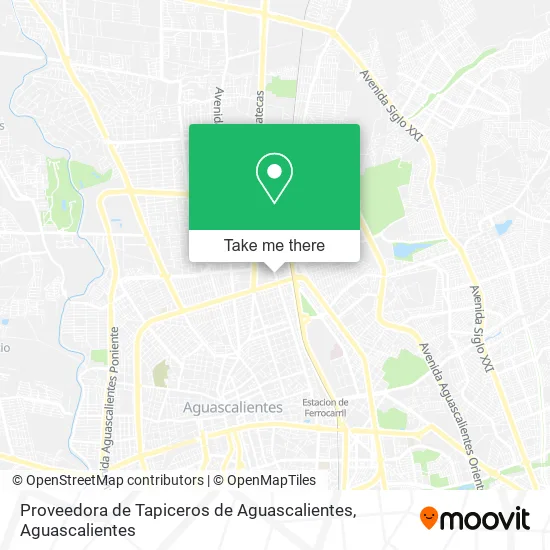 Proveedora de Tapiceros de Aguascalientes map
