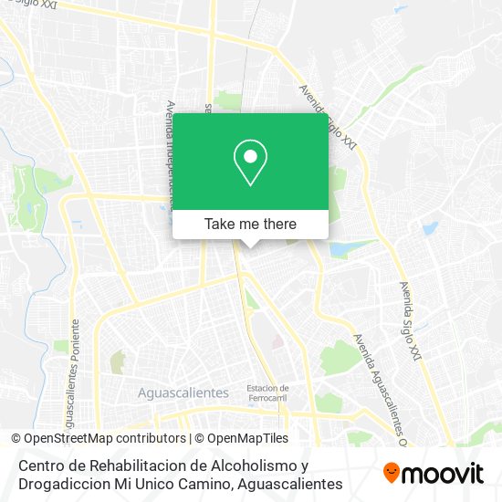 Mapa de Centro de Rehabilitacion de Alcoholismo y Drogadiccion Mi Unico Camino