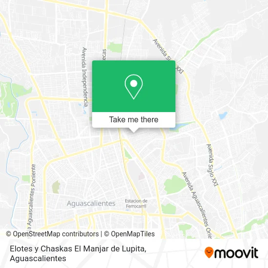 Elotes y Chaskas El Manjar de Lupita map