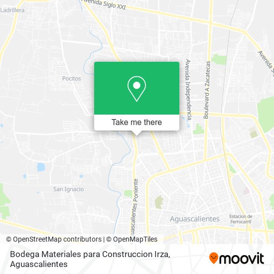 Mapa de Bodega Materiales para Construccion Irza