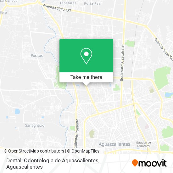 Mapa de Dentali Odontologia de Aguascalientes