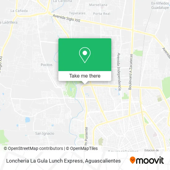 Loncheria La Gula Lunch Express map