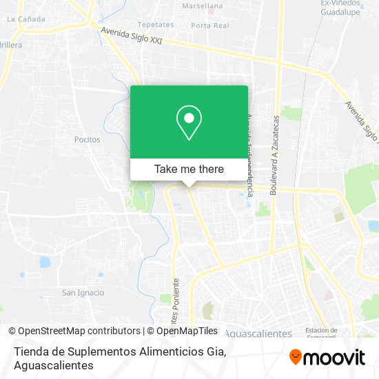 Tienda de Suplementos Alimenticios Gia map