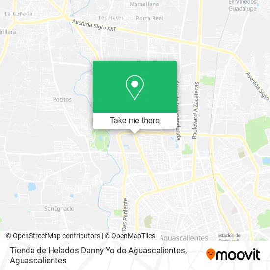 Tienda de Helados Danny Yo de Aguascalientes map
