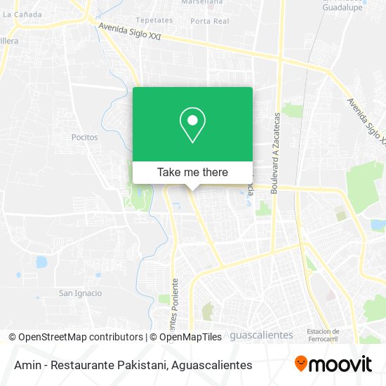 Mapa de Amin - Restaurante Pakistani