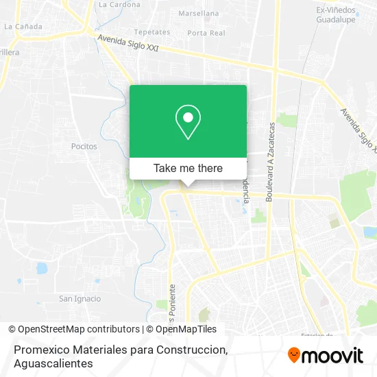 Promexico Materiales para Construccion map