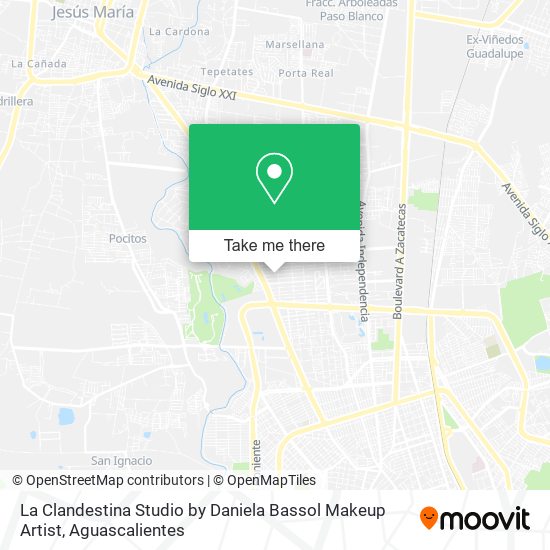La Clandestina Studio by Daniela Bassol Makeup Artist map