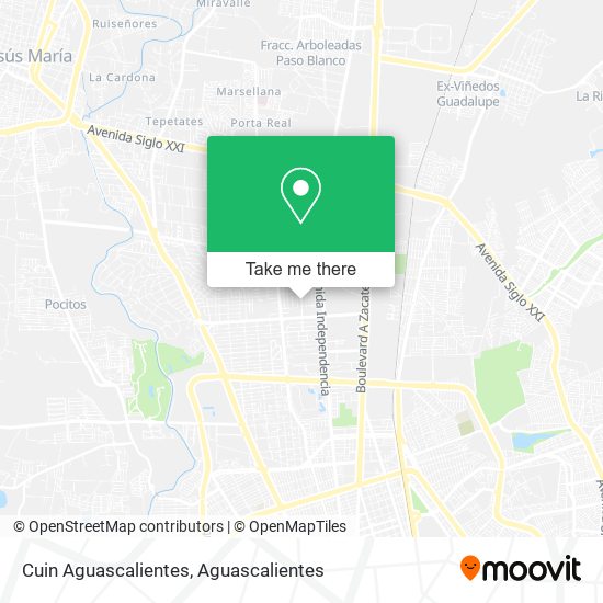 Cuin Aguascalientes map