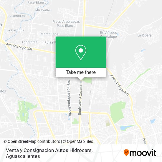 Venta y Consignacion Autos Hidrocars map