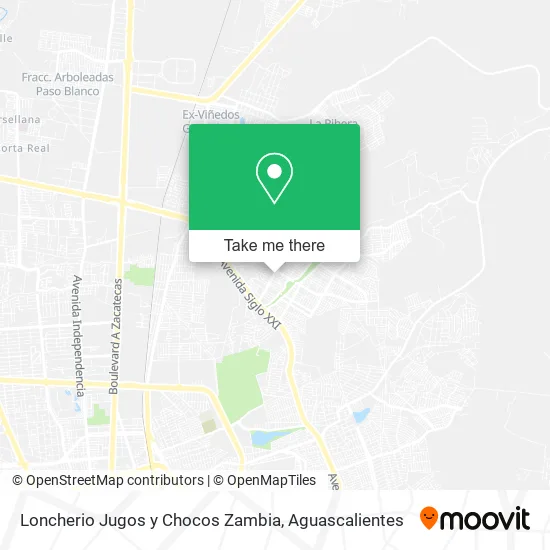 Loncherio Jugos y Chocos Zambia map