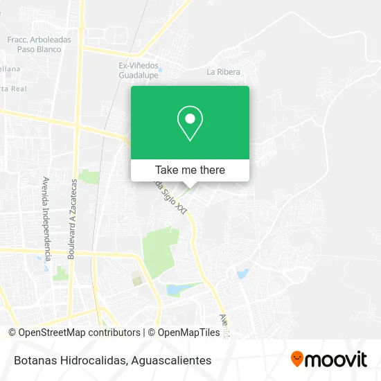 Botanas Hidrocalidas map