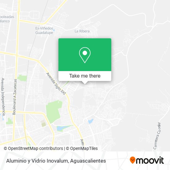 Aluminio y Vidrio Inovalum map