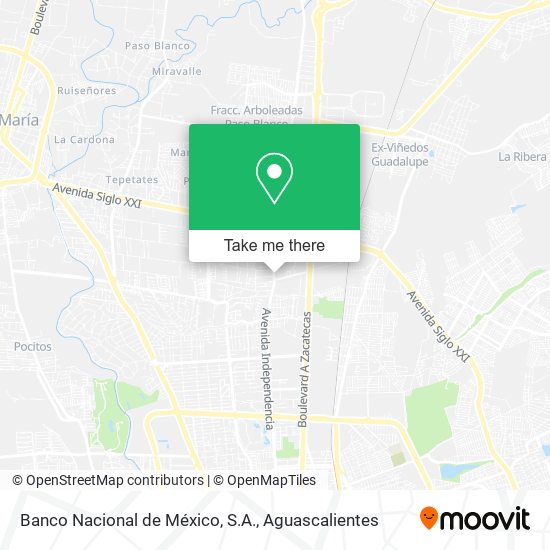 Banco Nacional de México, S.A. map