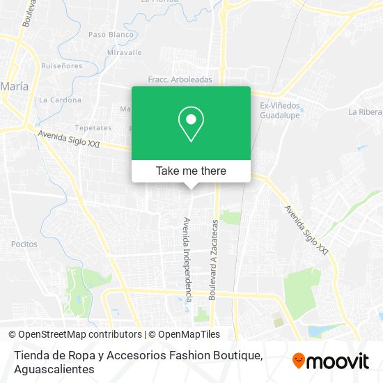 Mapa de Tienda de Ropa y Accesorios Fashion Boutique