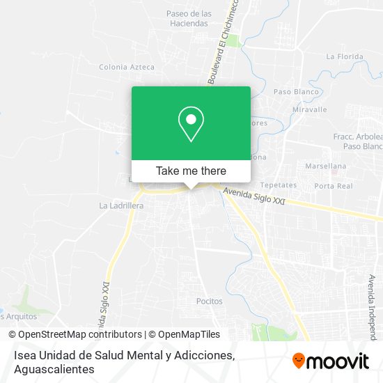 Isea Unidad de Salud Mental y Adicciones map