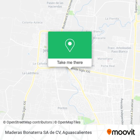 Maderas Bonaterra SA de CV map