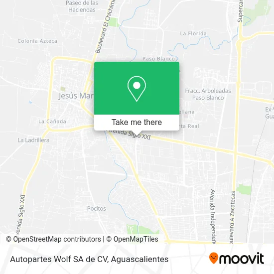 Autopartes Wolf SA de CV map