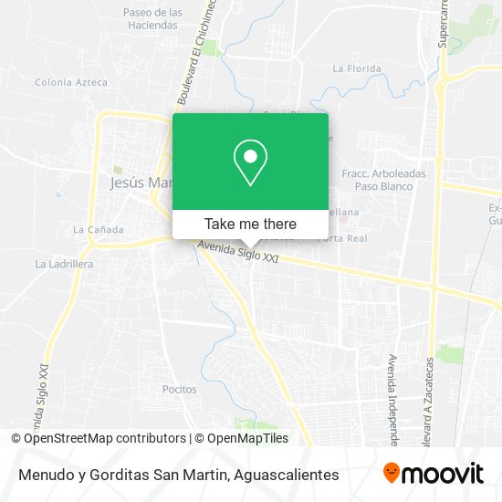 Mapa de Menudo y Gorditas San Martin