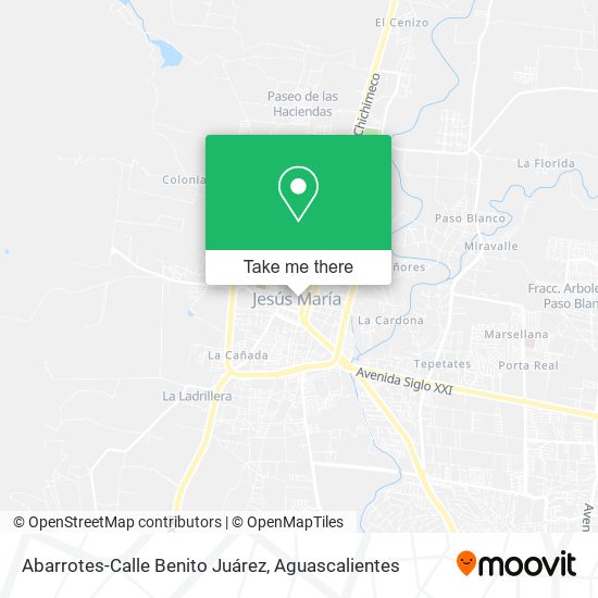 Mapa de Abarrotes-Calle Benito Juárez