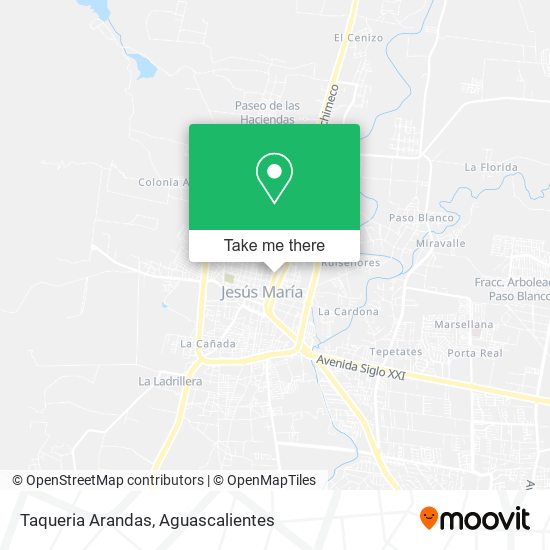 Mapa de Taqueria Arandas