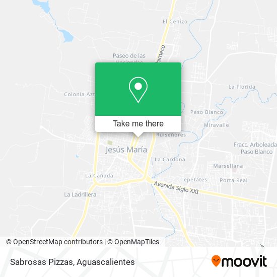 Sabrosas Pizzas map