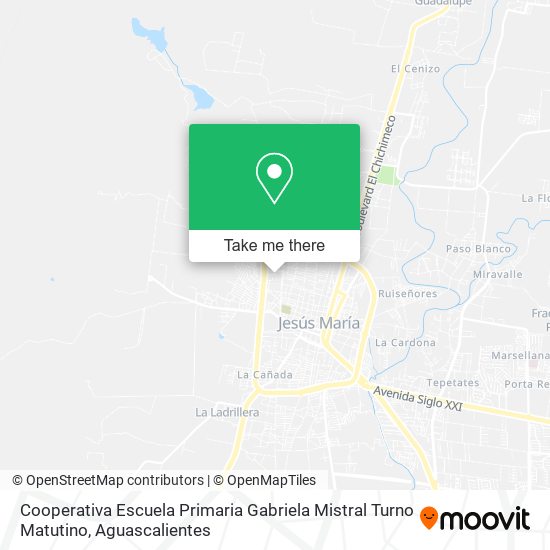 Mapa de Cooperativa Escuela Primaria Gabriela Mistral Turno Matutino