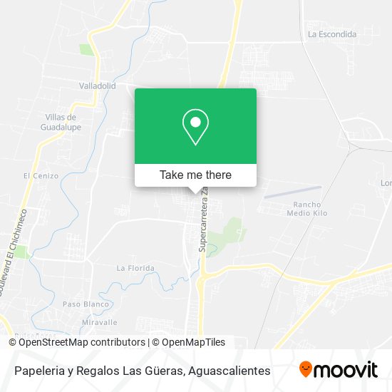 Papeleria y Regalos Las Güeras map
