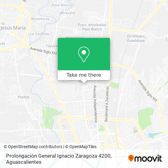 Mapa de Prolongación General Ignacio Zaragoza 4200