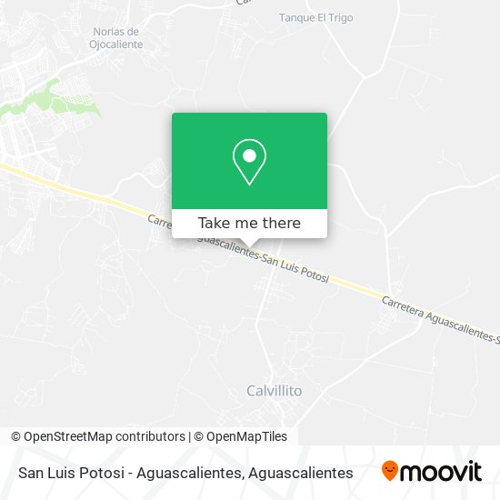 Mapa de San Luis Potosi - Aguascalientes