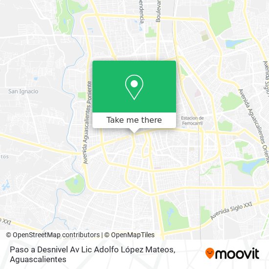Mapa de Paso a Desnivel Av Lic Adolfo López Mateos