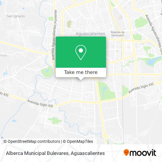 Alberca Municipal Bulevares map