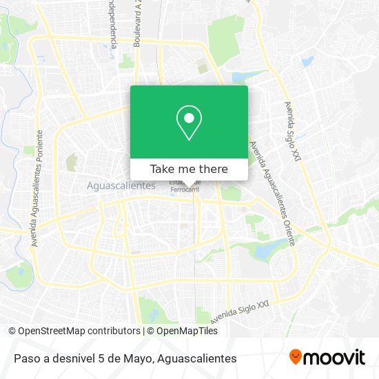 Mapa de Paso a desnivel 5 de Mayo